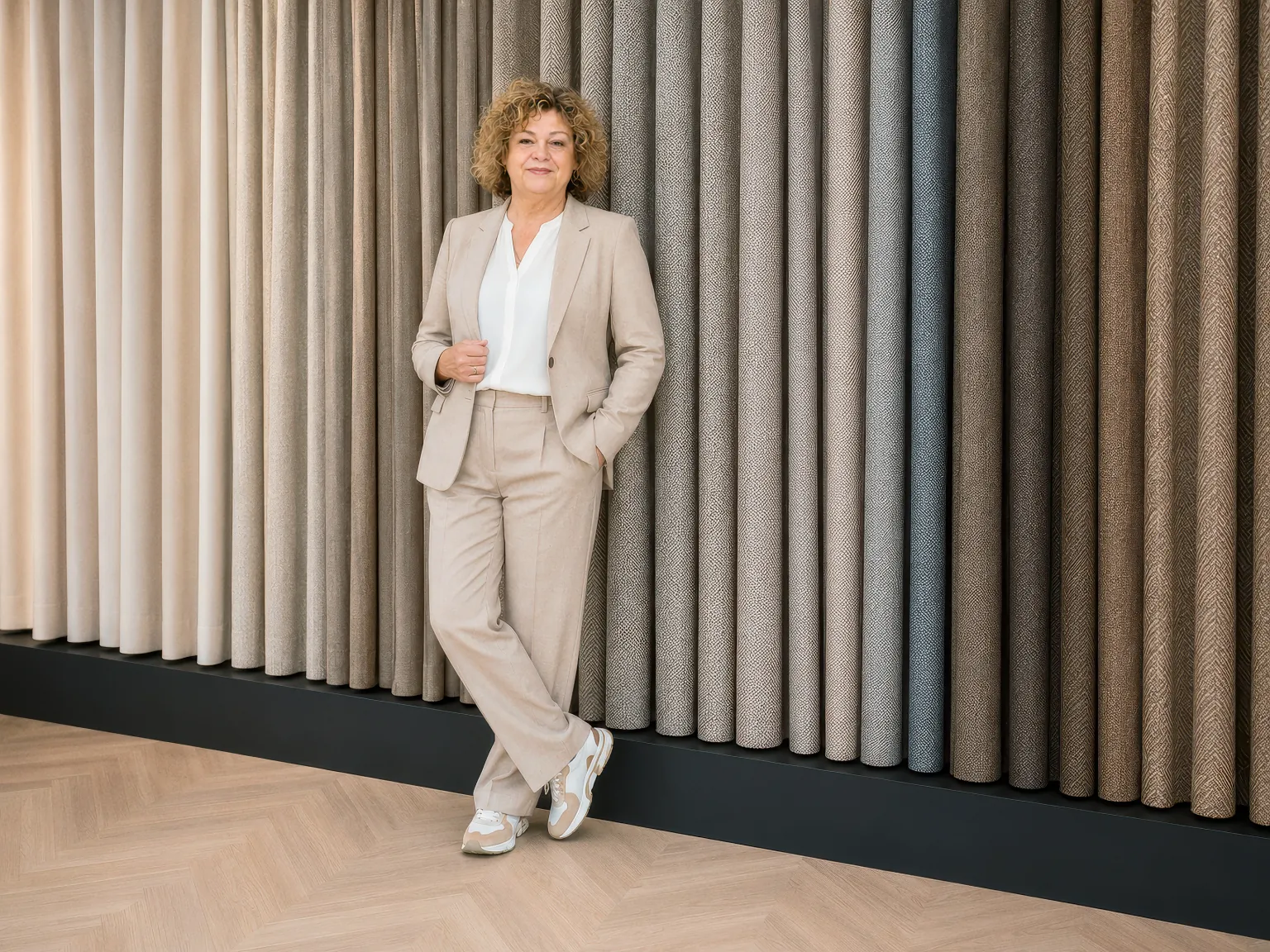 Corine Hoolmans in de showroom van IPS Culemborg