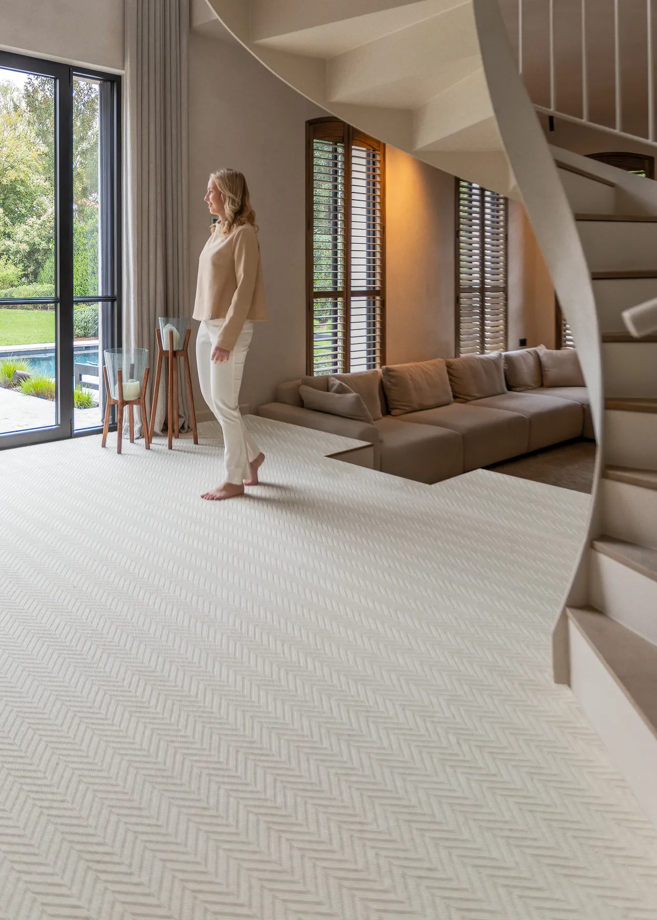 Cunera Oxford wol tapijt in kleur 4423 Wilton-geweven uit Nieuw-Zeeland.