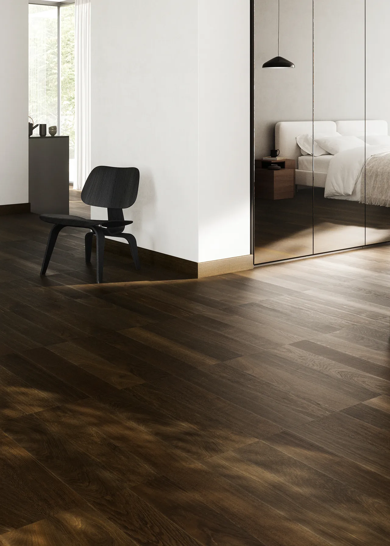 Bauwerk parketvloer Formpark Quadrato in eiken smoked Nature.