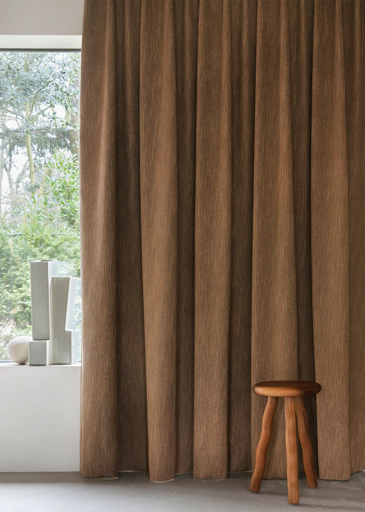 De Ploeg gordijnstof Muse dimout mat oppervlak slubeffect brandvertragend polyester
