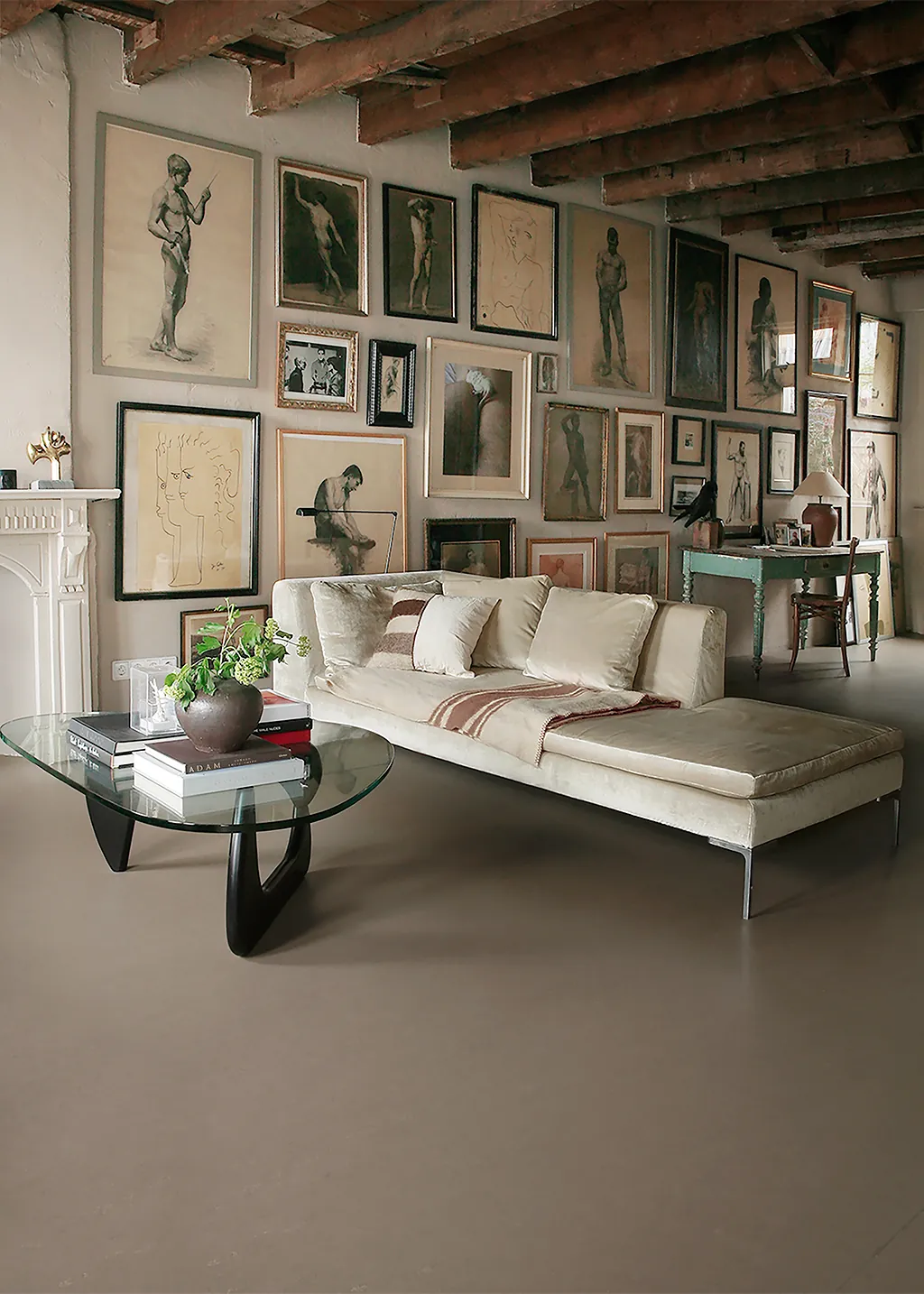 Forbo Marmoleum Solid collectie in Silt 3709 showroom Culemborg